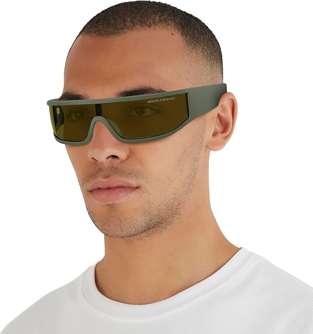Armani Exchange mens Ax4153su Universal Fit Rectangular Sunglasses