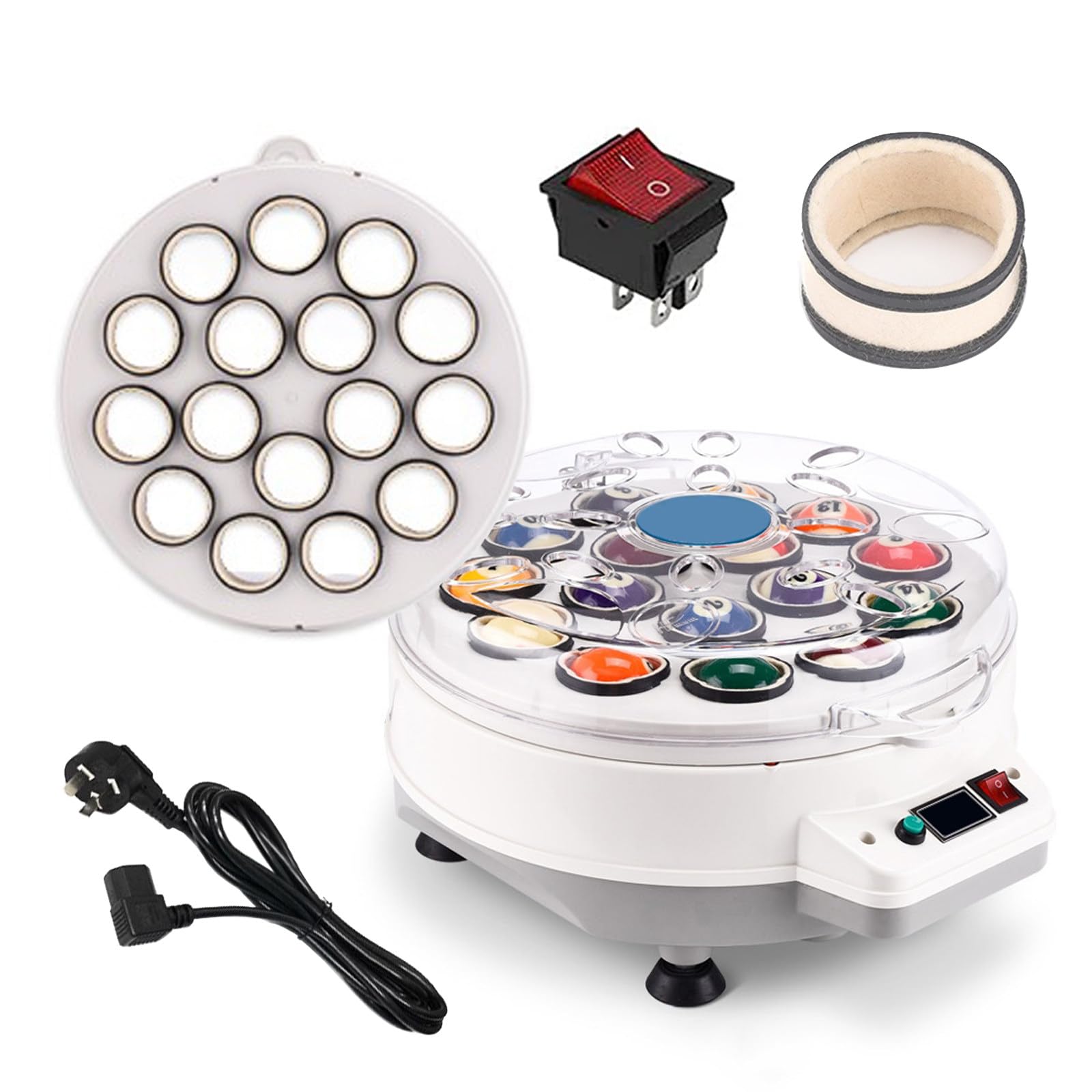 Máquina pulidora para limpieza de bolas de billar automática de 16 bolas y uso profesional