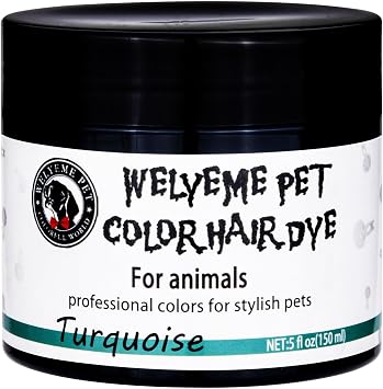 Dog Hair Dye, Permanent Pet Hair Dye, Professional Dog Safe Hair Dye, Bright Color for Dogs and HorsesTurquoise-2