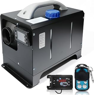 8KW Diesel Heater, 12V/24V All in One Portable Diesel Air Heaters with 5L Tank, Remote Control, LCD Display and Silencer for Rv, Campers, Trailer Boat, Boat Bus, Trucks, Indoor Use, Horizontal
