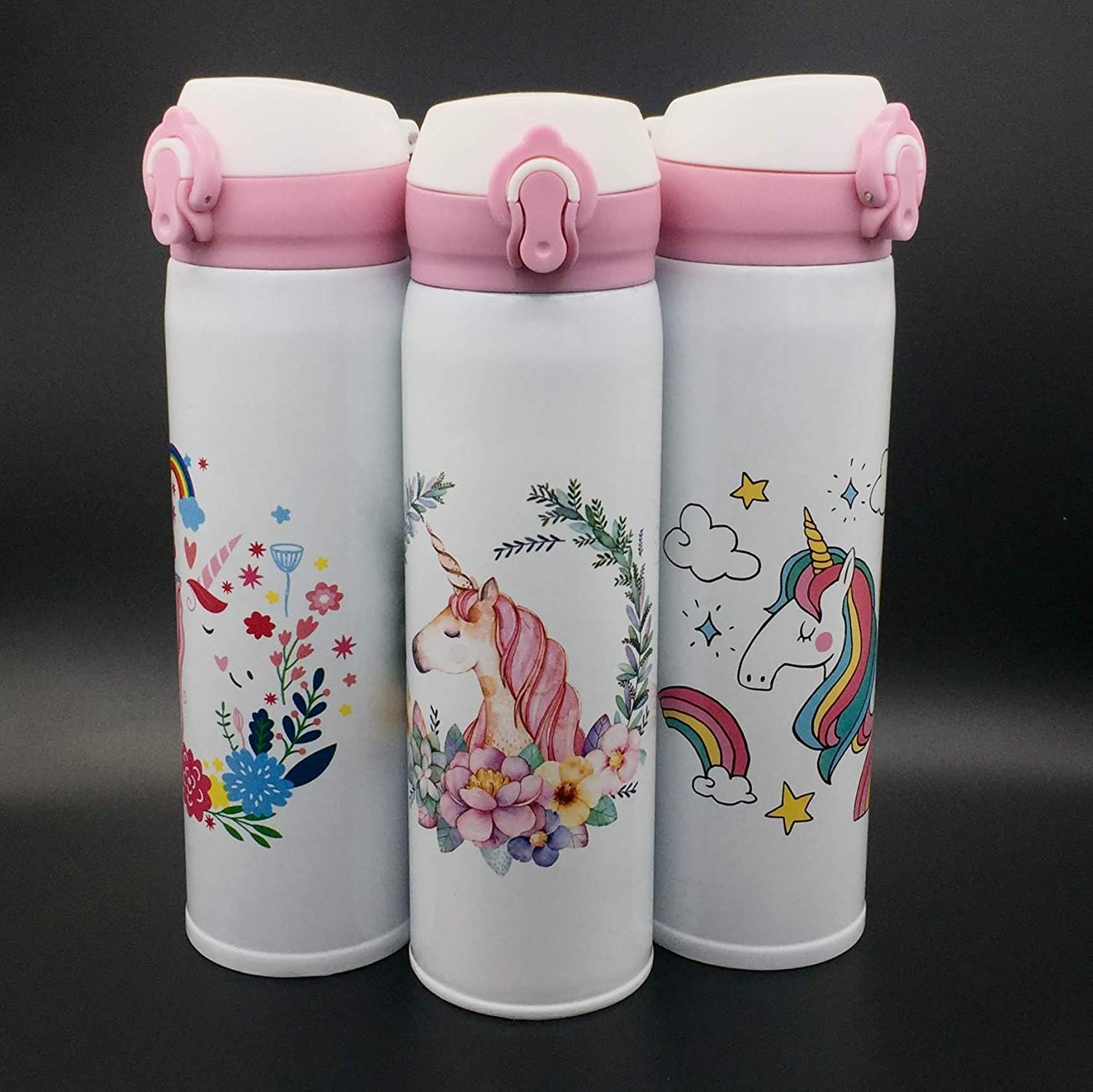 Buy UNIVERSAL BUYER Stainless Steel Unicorn Sipper Round Shape Theme
