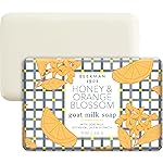 Beekman 1802 Goat Milk Body Soap Bar, Honey & Orange Blossom - Scented - 9 oz - Nourishes, Moisturizes & Hydrates - 100% Vegetable Soap with Lactic Acid - Good for Sensitive Skin - Cruelty Free