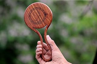 Espejo de mano, espejo de madera, espejo de m...