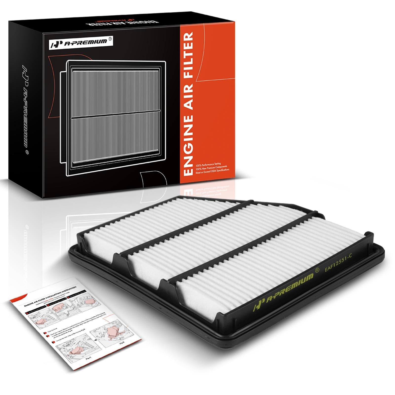 Front Engine Air Filter Compatible with Nissan Altima 2019 2020 2021 2022 2023 2.5L, Replace# 16546-6CA0A