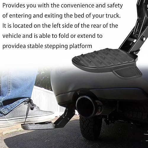 Miniatura 2 de WEILEITE Escalón retráctil para puerta trasera de camión compatible con Dodge Ram 2500 3500 2019 2020 2021 2022 2023 2024 reemplaza 82215842AG