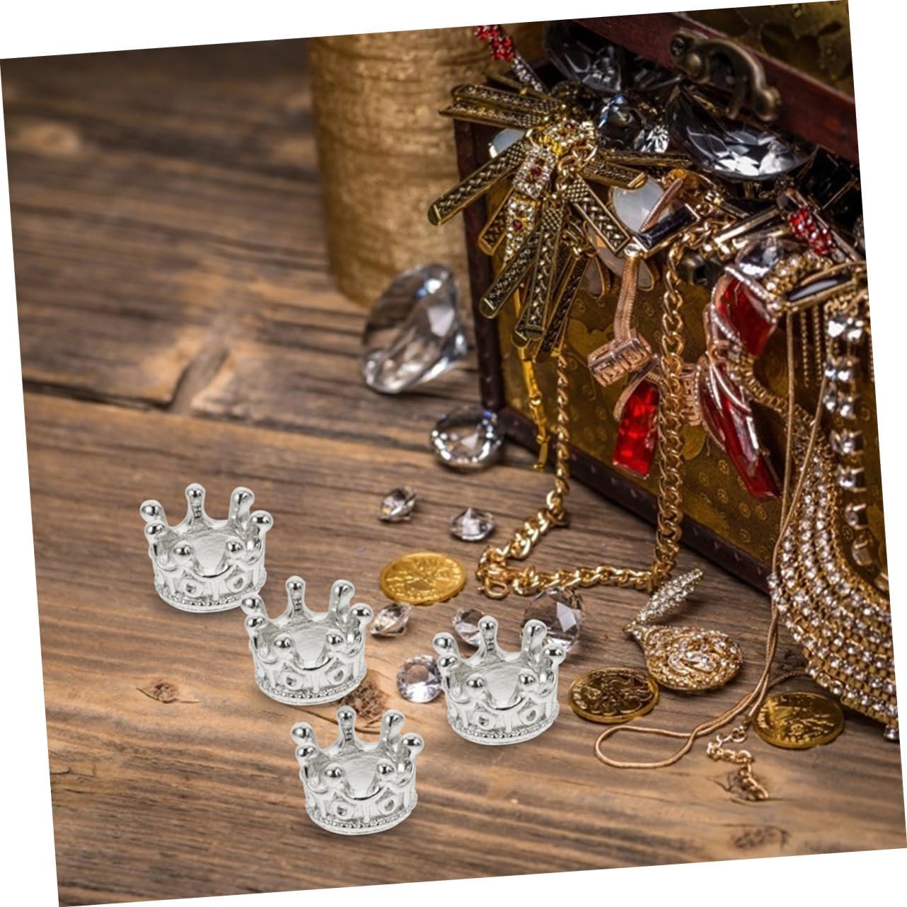 NUOBESTY 120 Pcs DIY Accessories Bead Vintage Ornaments Keychain Charms Bulk Charm Braclets Gold Crafts Charms - Image 7