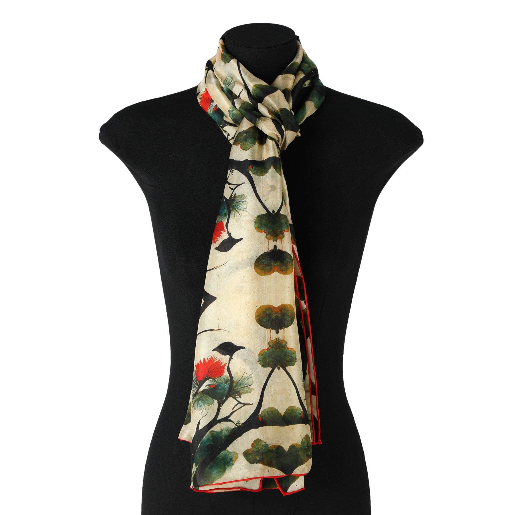 Schal aus Seide, bedruckt, für Damen und Herren, modisches Accessoire, originelles Geschenk, 180 x 65 cm, für Hochzeiten und Veranstaltungen