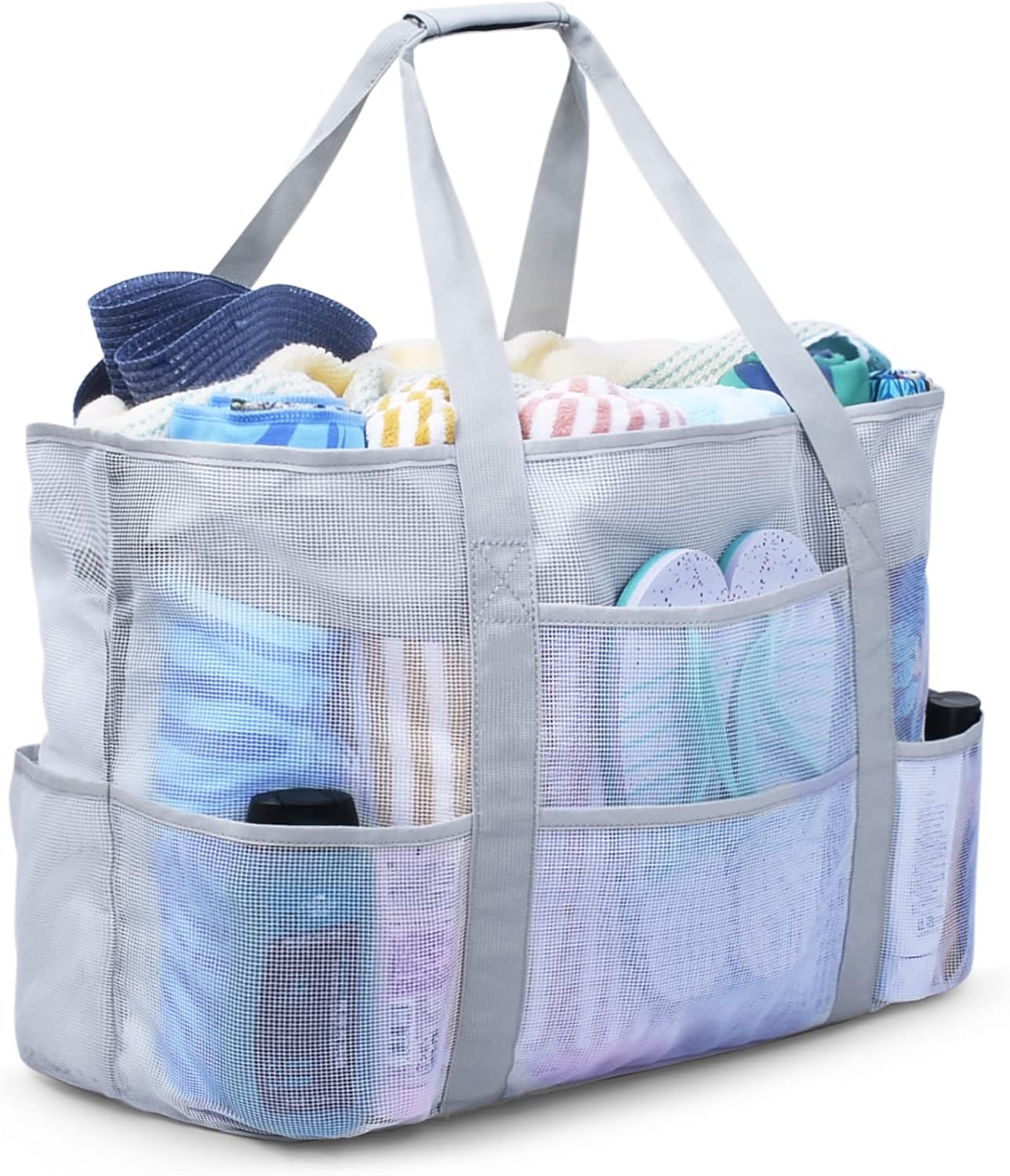 oscaurt Mesh Beach Bag Extra Large Waterproof Sandproof Beach Tote Pool Swim Bag Travel Vacation Essentials