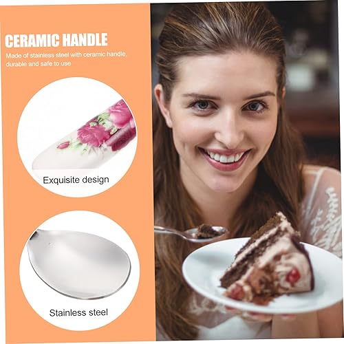 Miniatura 5 de Cuchara de arroz, 6 unidades, cuchara mezcladora, agitadores de miel, mini cucharas para postres cucharas de té helado, cucharas de sopa japonesas,