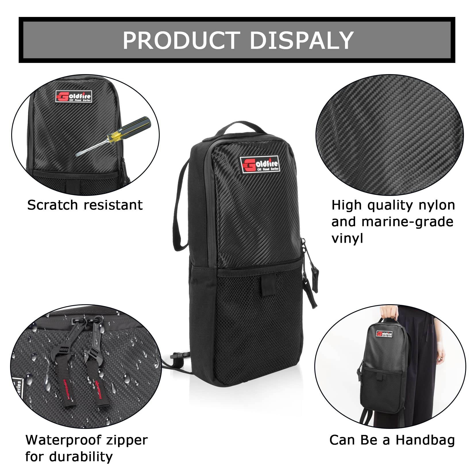 Center Seat Storage Bag For Honda Talon 1000 (2019-2023 Models) - Waterproof, 1680D Fabric
