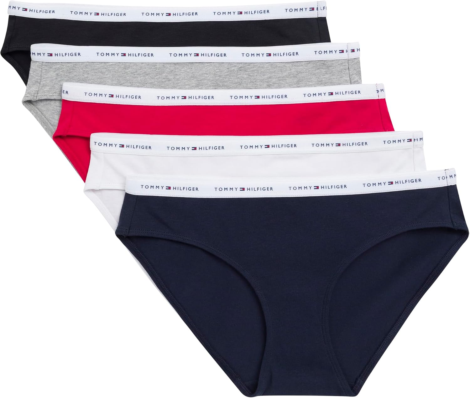 Tommy Hilfiger womens 5-pack Classic Cotton Logo Bikini