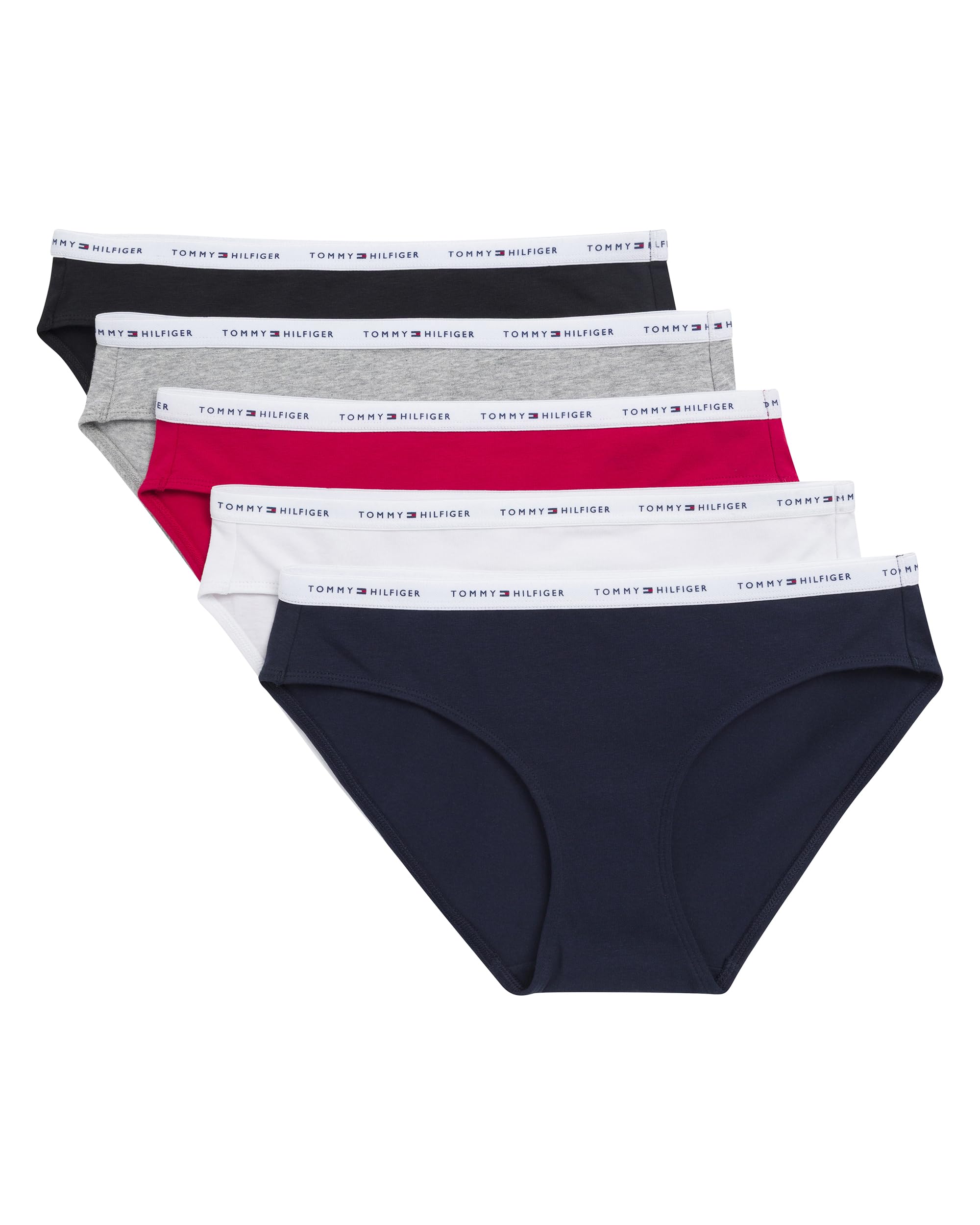 

                                                    Tommy Hilfiger Women's 5-Pack Classic Cotton Logo 