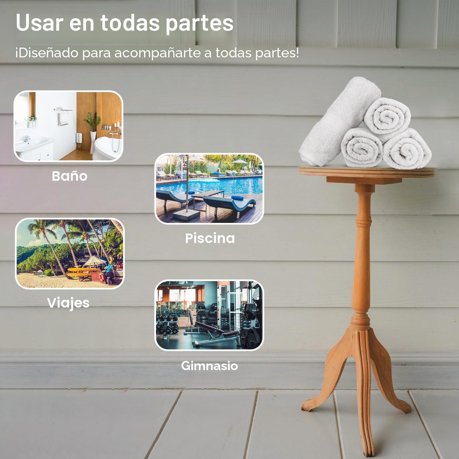 Toallas de baño de algodón y bambú de lujo – Naturales, superabsorbentes y ecológicas, 76,2 x 132 cm