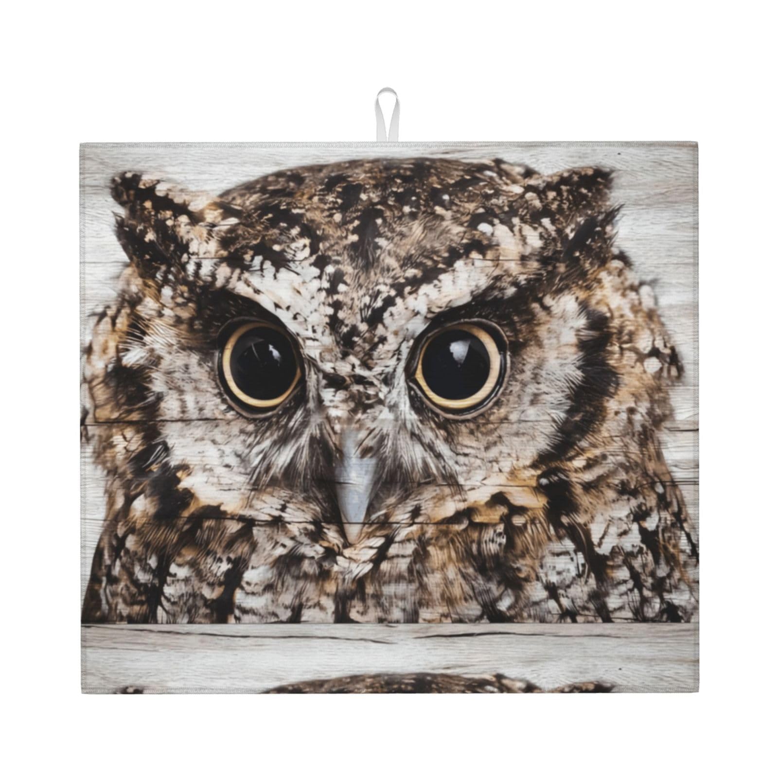YYHHAOFA Owl Birds Prints Kitchen Drying Mat – Absorbent Dish Throw for Countertops, Quick-Dry Non-Slip Layer with Stylish Prints, for New Homes