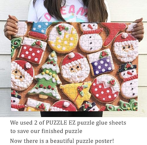 Miniatura 5 de Rompecabezas de Navidad de 300 piezas para adultos, piezas grandes, rompecabezas de galletas para niños, 300 dulces, rompecabezas de Navidad para la