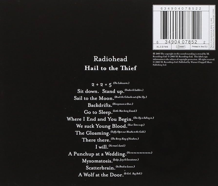 Amazon.co.jp: Hail To the Thief[輸入盤CD](XLCD785): ミュージック