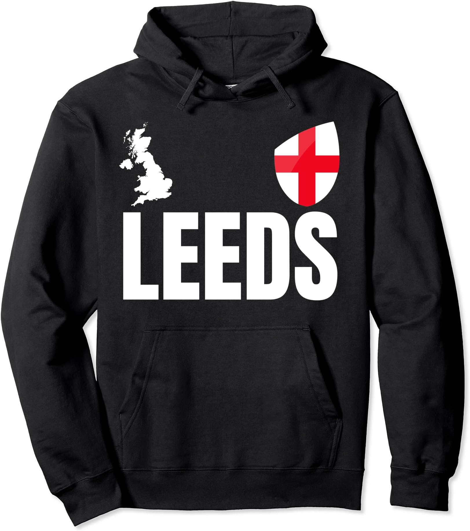 Leeds England Flag, Leeds Pullover Hoodie