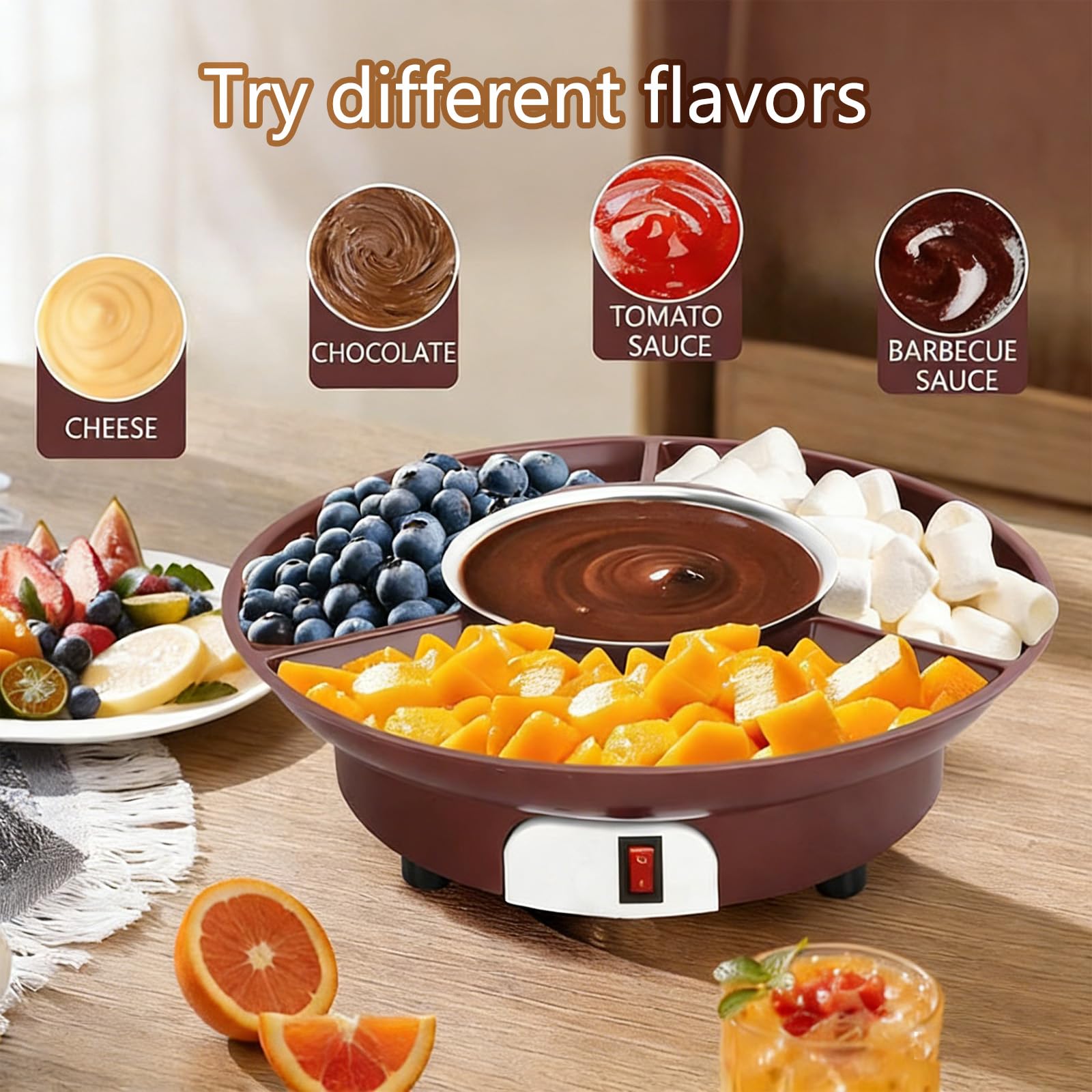 Máquina Eléctrica para Hacer Fondue De Chocolate, Mini Olla para Fondue