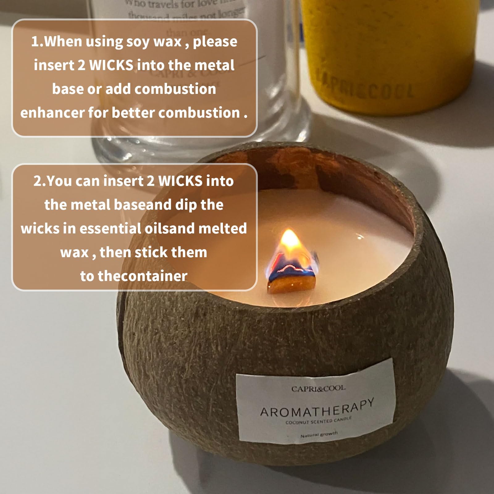 100 Stoppini Per Candele In Legno 20cm Con Basi Metalliche - Per Candele Fai Da Te Artigianali E Decorazioni - Foto 7