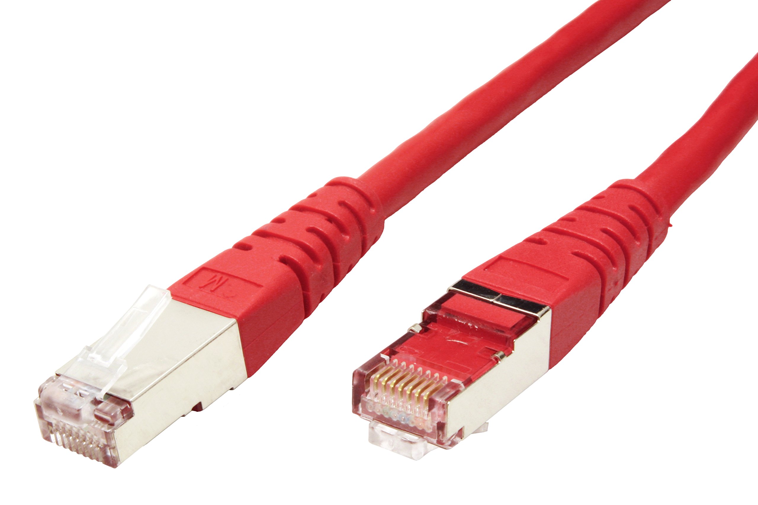 InLine Cavo Patch Crossover LAN S/FTP Cat.6 – 10 Metri, Rosso, Per Collegamento Diretto Tra PC E Hub Gigabit