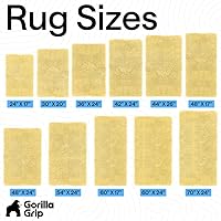 Vista 9 de Gorilla Grip - Tapete de baño de 60 x 24 pulgadas, de felpilla gruesa, suave y absorbente, secado rápido, de microfibra, con reverso de caucho