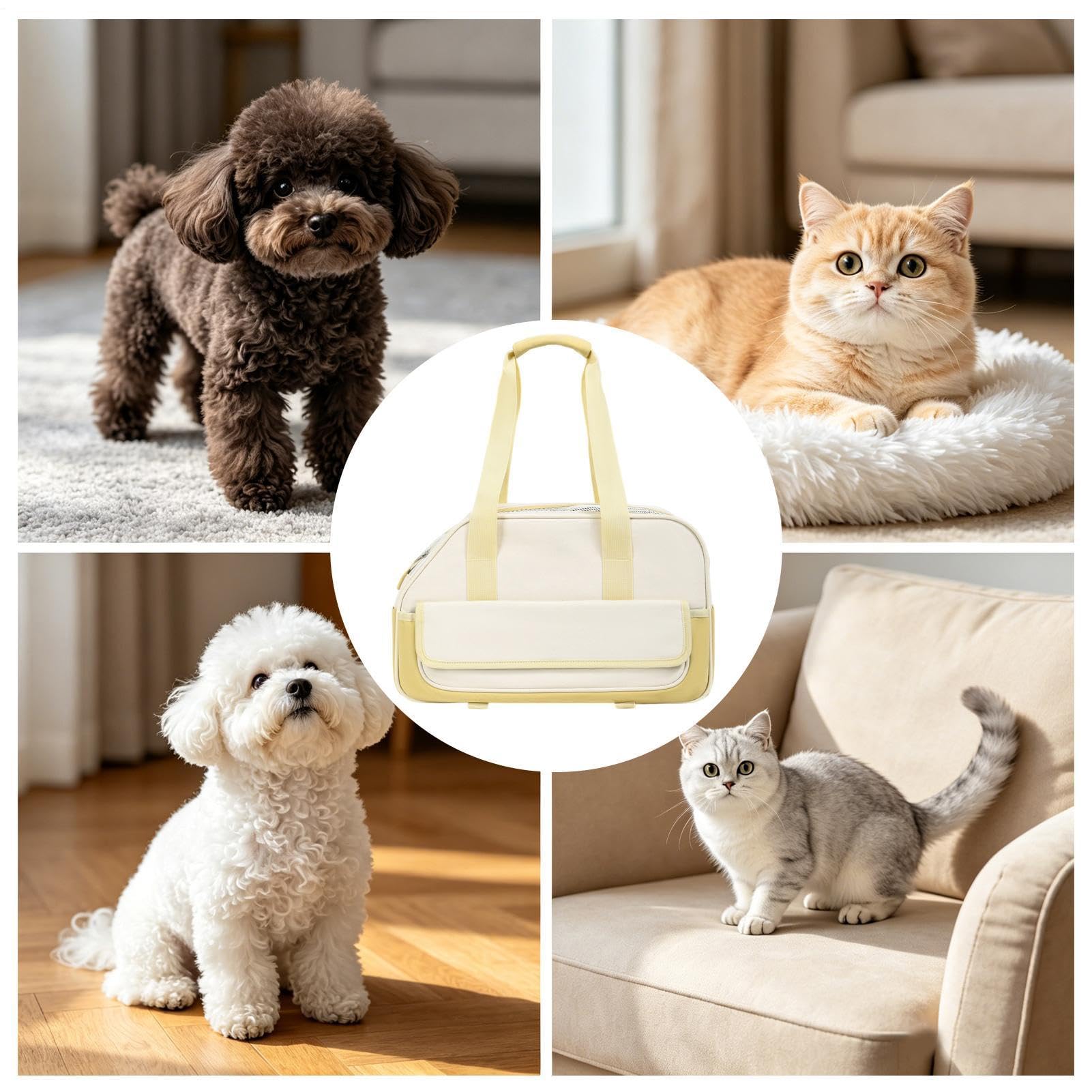 Katzentransportbox Tragbare Mehrkammertasche mit Komfortgriff