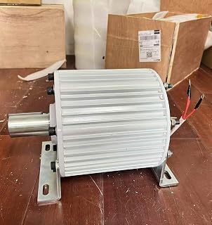 5000W 220Volt Permanentmagnet Generator Elektrischer 3-Phasen Wechselstromgenerator,Industrie Synchrongenerator Lichtmaschine für Windwasserturbine,Gerader Schaft,mit Basis