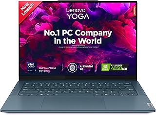 Lenovo Smartchoice Yoga Pro 7 Intel Evo Core Ultra 7 155H Built-in AI 14"(35.5cm) 2.8K-OLED 400Nits 120Hz Laptop (16GB/1TB SSD/NVIDIA RTX 4050 6GB/FHD+IR Camera/Win11/MSO 21/Grey/1.5Kg), 83E2005EIN