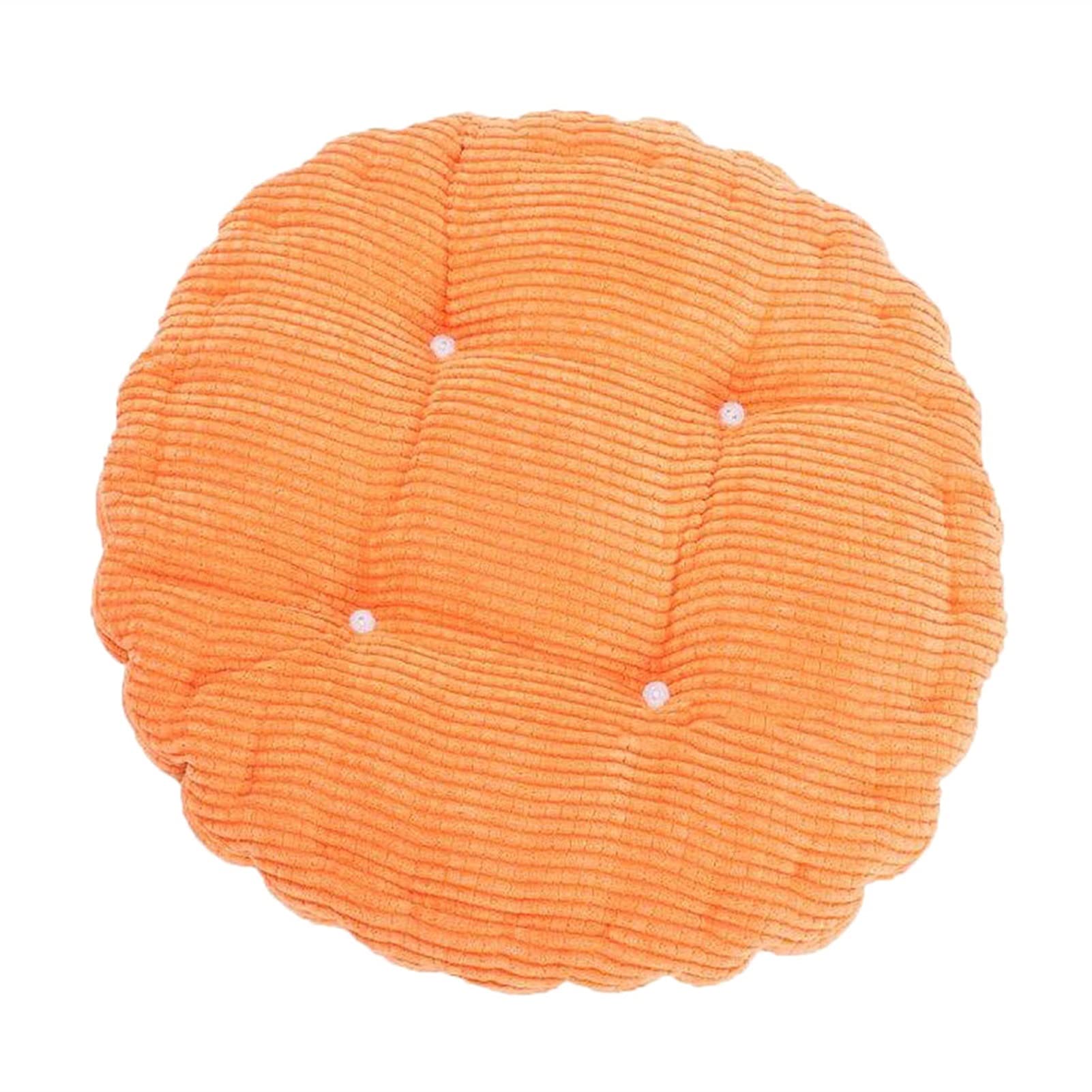 Coussin de chaise rond orange 40x10 cm pour fauteuil et tatami maison