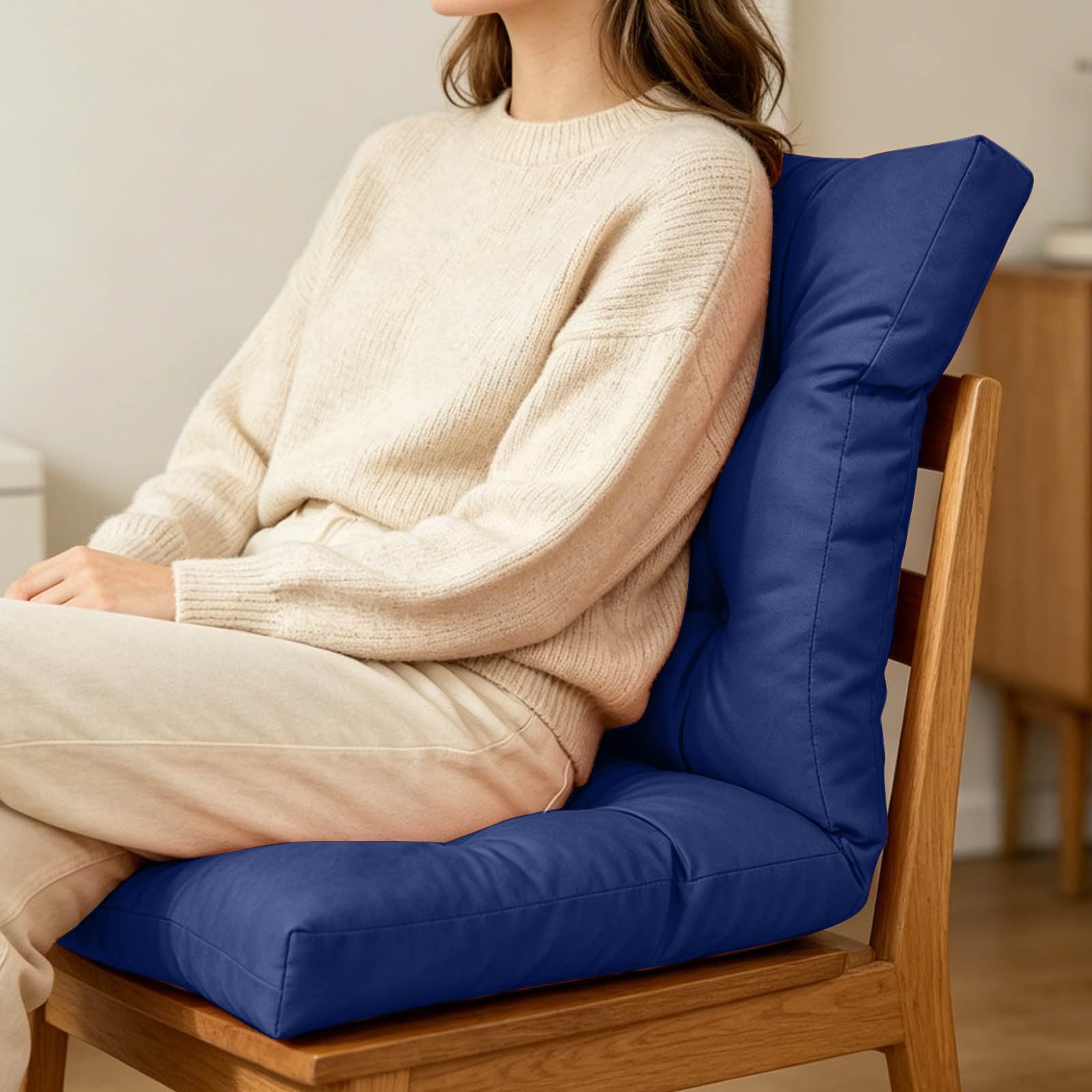 Cuscino ergonomico con imbottitura in schiuma per un sostegno confortevole, per interni ed esterni, impermeabile, antiscivolo, decorativo, ideale per panca da giardino, terrazza e soggiorno (F, A)
