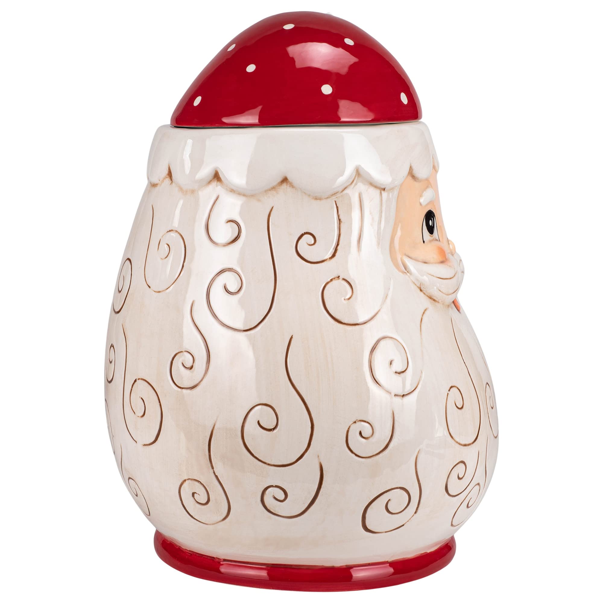Amazon.com: Transpac Johanna Parker Dol Jolly Santa Cookie Jar
