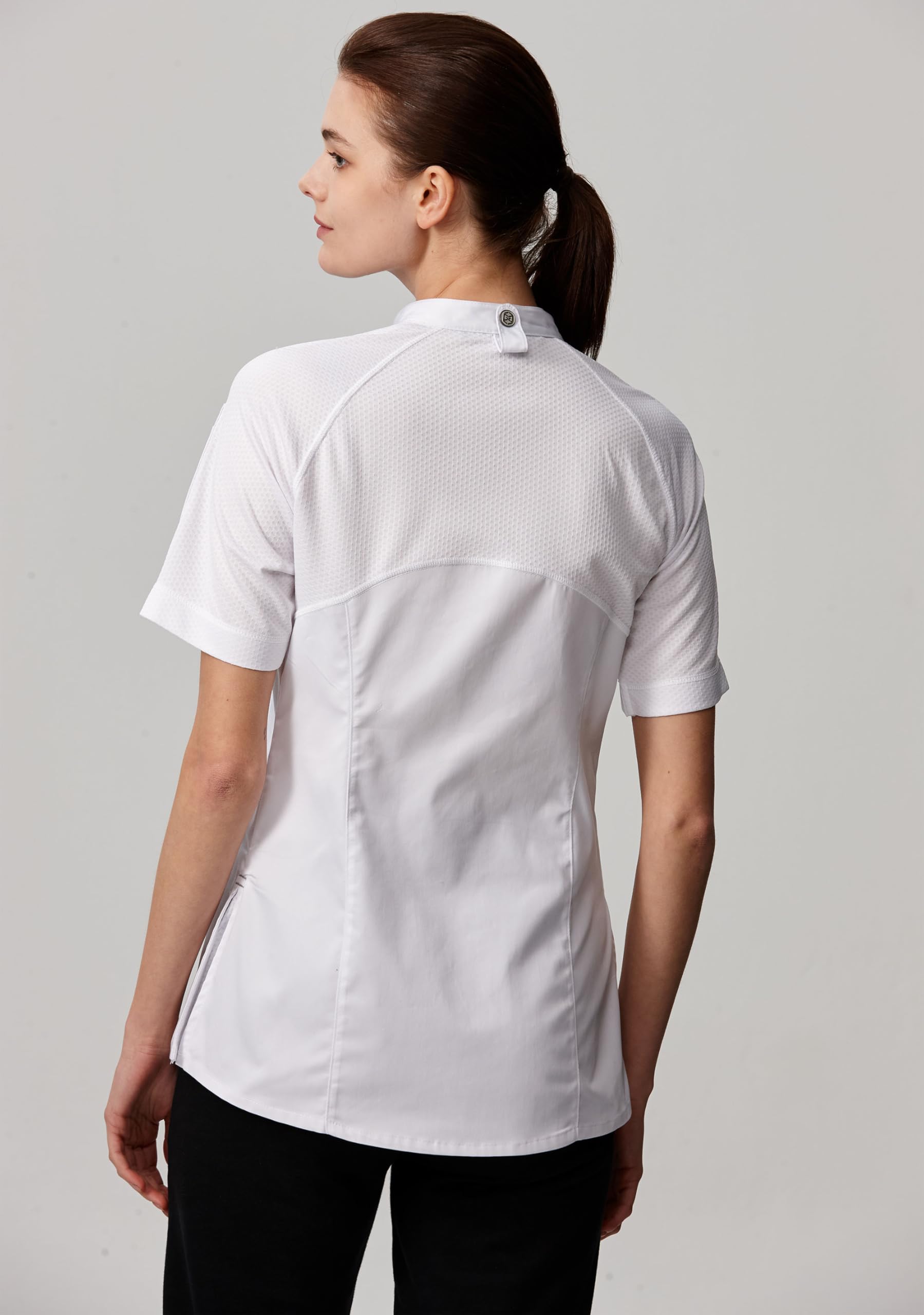 Giacca da Cuoco Professionale da Donna, Maniche Corte, Traspirante 28151W