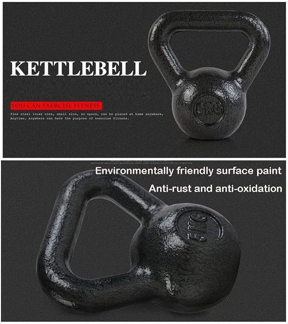 AGYH Kettlebells Cast Iron Kettlebells, Strength Training Fitness Equipment Lifting Ball Lifting Dumbbells, Black, 4kg/5kg/6kg/8kg/10kg/12kg/15kg/16kg/20kg/24kg (Size : 20kg/44.1lb)