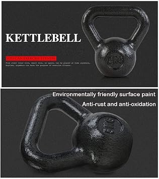 AGYH Kettlebells Cast Iron Kettlebells, Strength Training Fitness Equipment Lifting Ball Lifting Dumbbells, Black, 4kg/5kg/6kg/8kg/10kg/12kg/15kg/16kg/20kg/24kg (Size : 20kg/44.1lb)
