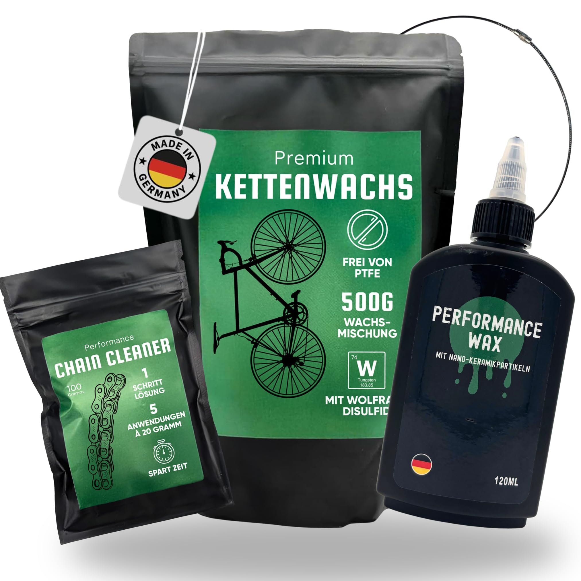 24SENDIT Ultimate Kettenwachs Set Heißwachs + Flüssigwachs + Entfetter | Komplettset für einfachen Umstieg auf Kettenwachs - für Rennrad, Gravel, MTB und E-Bike - einfache Anwendung, PTFE-frei
