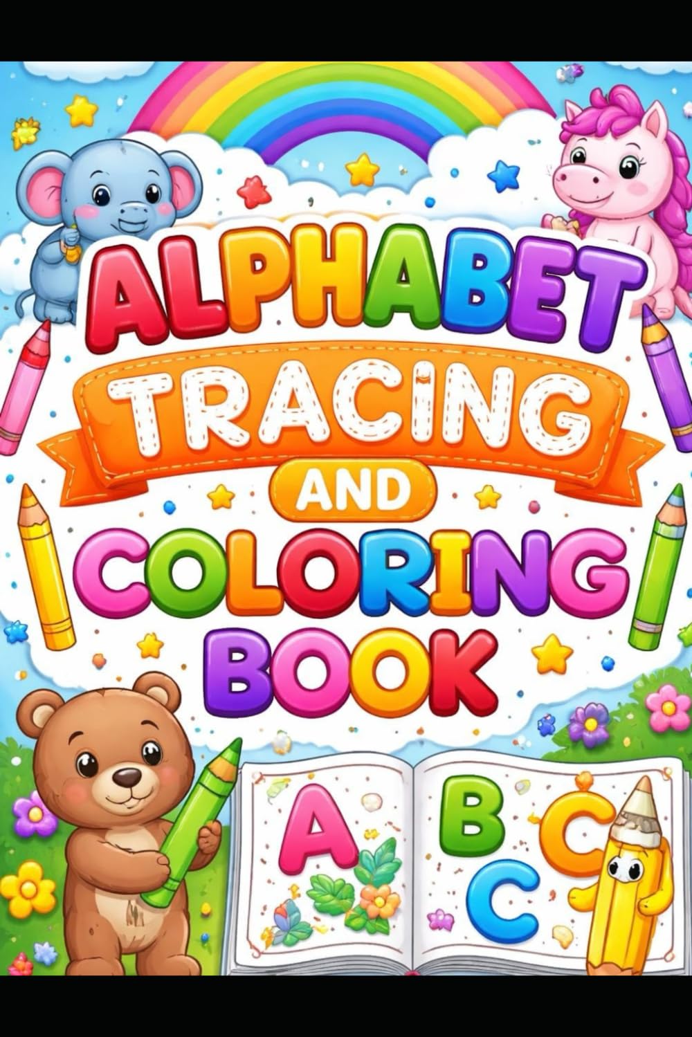 Alphabet Tracing and Coloring Book: Coloring and learning book