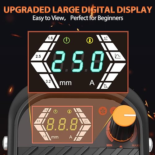 Miniatura 2 de Soldador de palo, máquina de soldadura mejorada MMA 250A 110V, ARCLift TIG 2 en 1 Mini máquina de soldar, soldador portátil con arranque en
