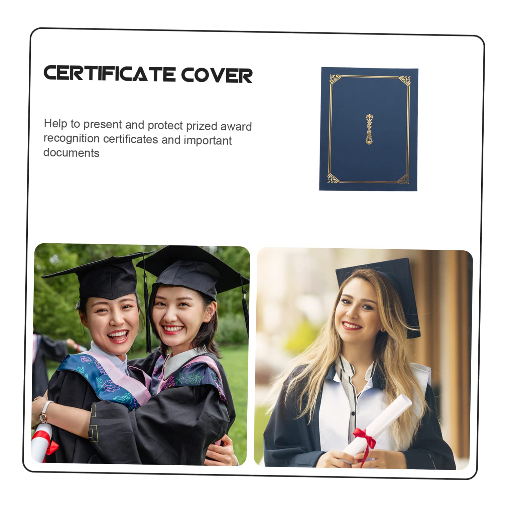 DOITOOL 5 Fundas Para Certificados A4 Fundas Para Diplomas Fundas Para Certificados De Premio Fundas Para Documentos Fundas Para Certificados De Graduación Fundas Personalizadas Para