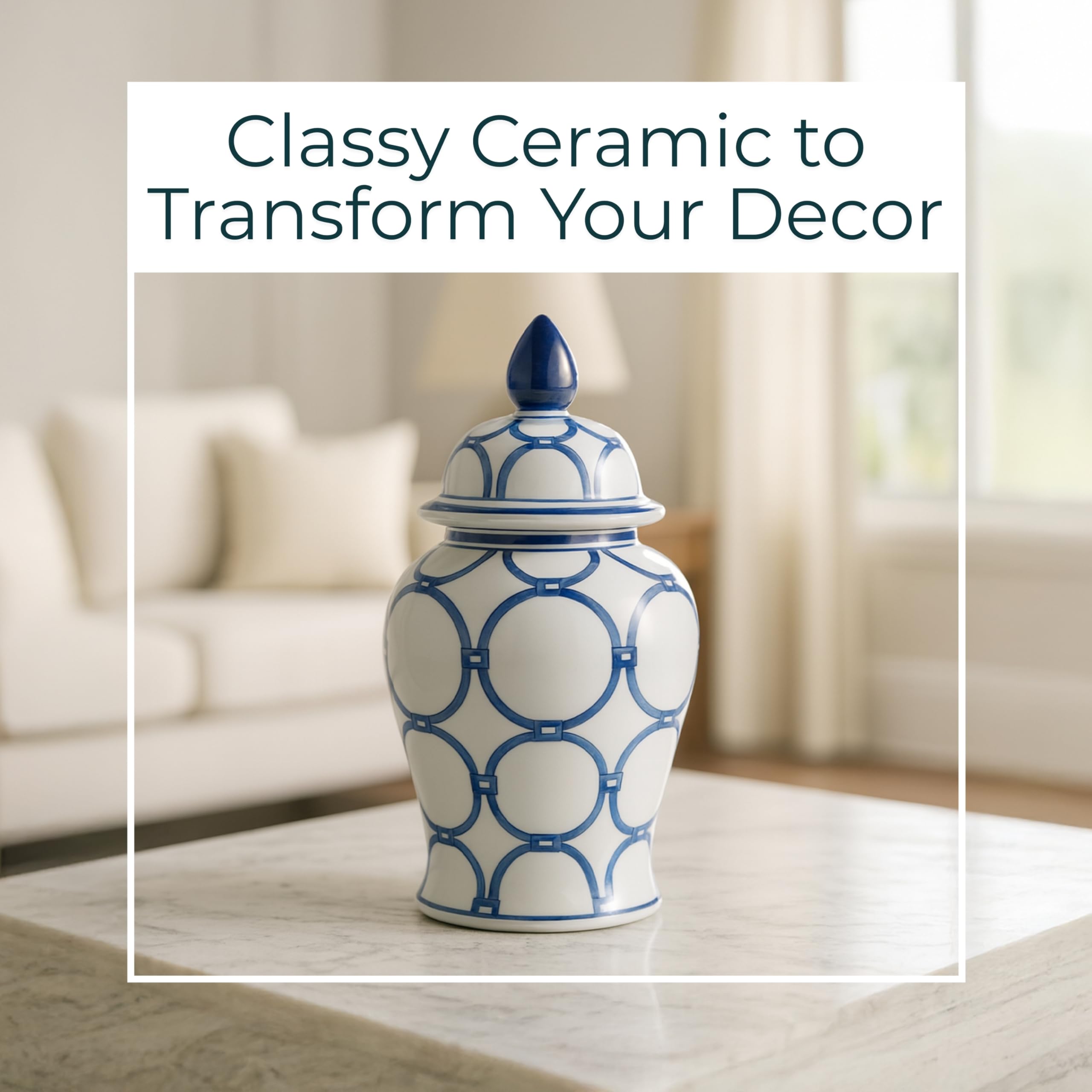 Amazon.com: Chain Link Ginger Jar with Lid – Hand-Painted