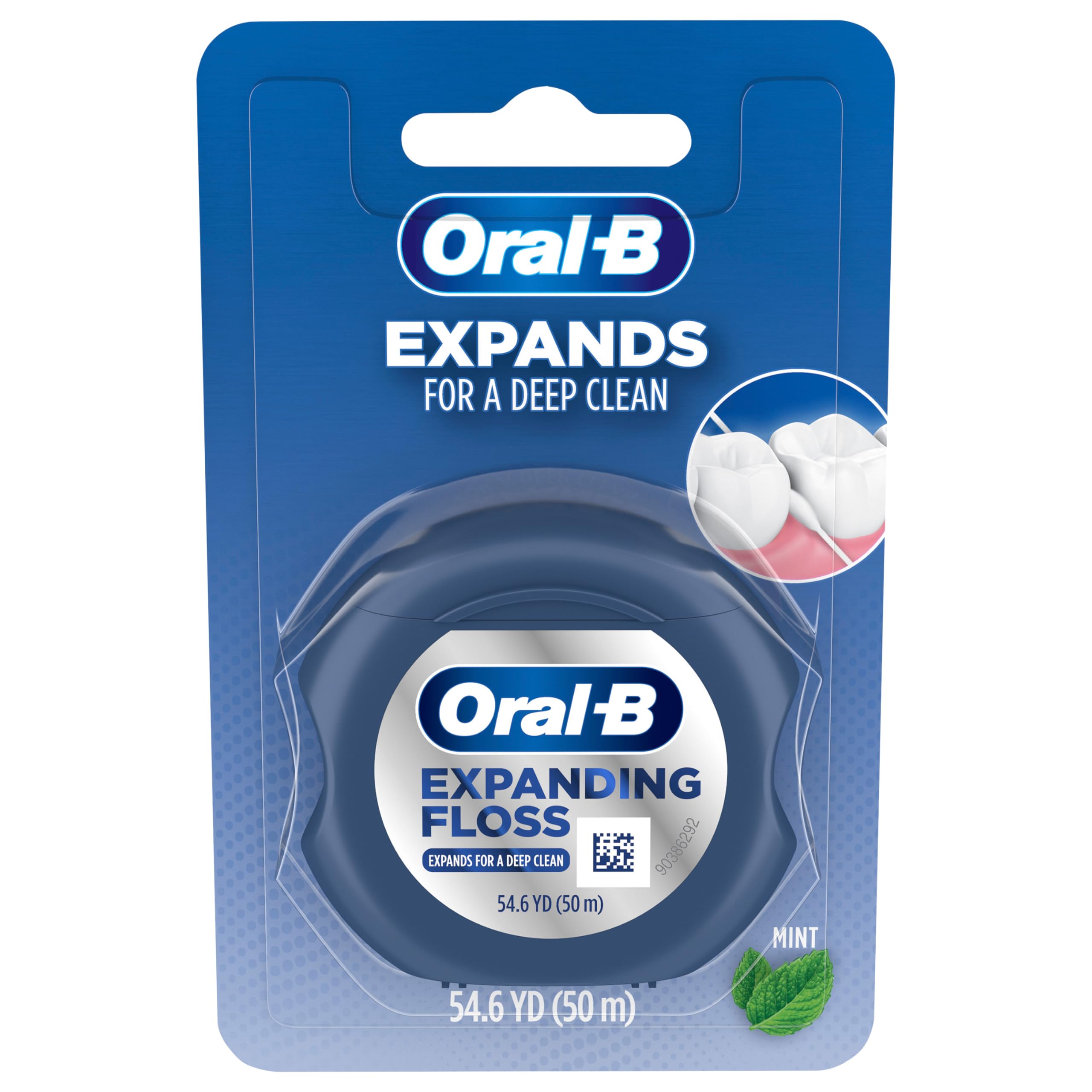 Oral-B Expandable Dental Floss, Mint, Expands for A Deep Clean, 50M