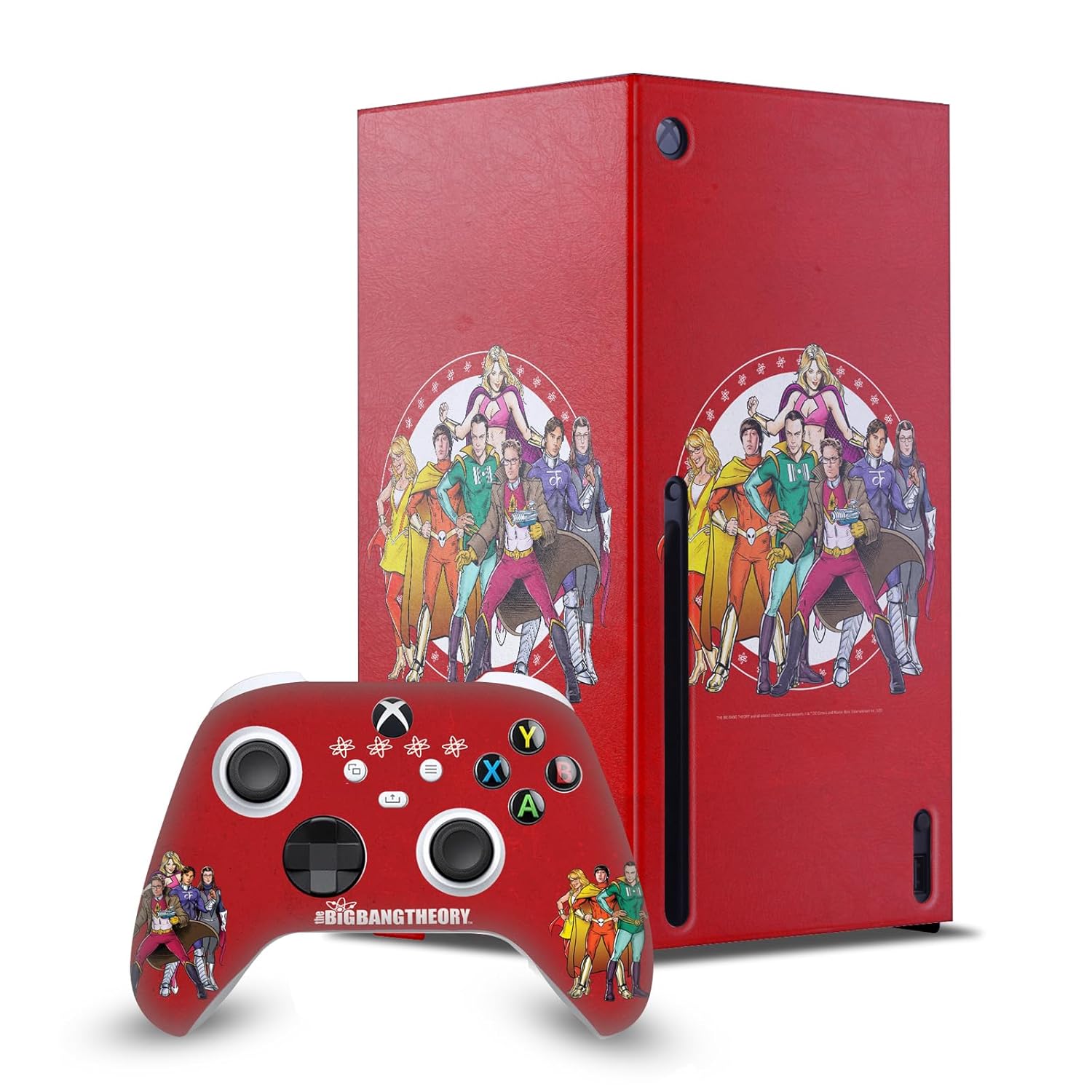 Head Case Designs Officially Licensed The Big Bang Theory Group Graphics Game Console Wrap and Game Controller Skin Bundle Compatible With Xbox Series X