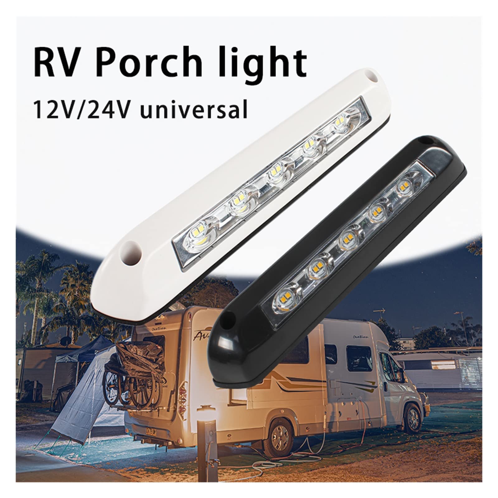 12V/24V RV LED markiza oświetlenie werandy wodoodporny samochód kempingowy przyczepa kempingowa wewnętrzne kinkiety listwa świetlna RV Van przyczepa kempingowa lampa zewnętrzna do akcesoriów Caravan C