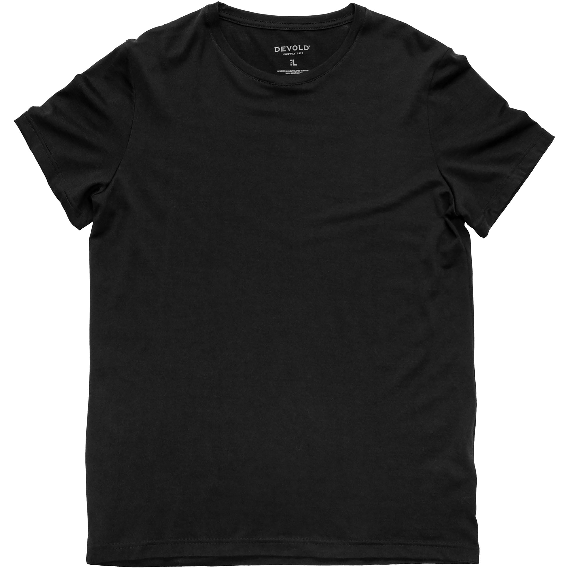 Devold Classic Tee Man - Herren Merino-Shirt - Black - XXL