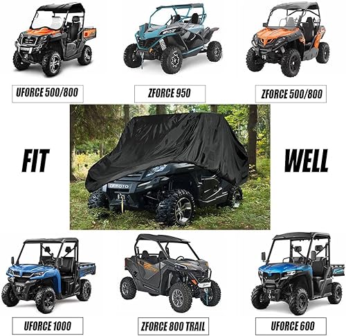 Miniatura 2 de YONQIFON CFMOTO UTV - Funda resistente para todo tipo de clima, impermeable, para CFMOTO Uforce Zforce 500 600 800 950 1000 Windfroof a prueba de