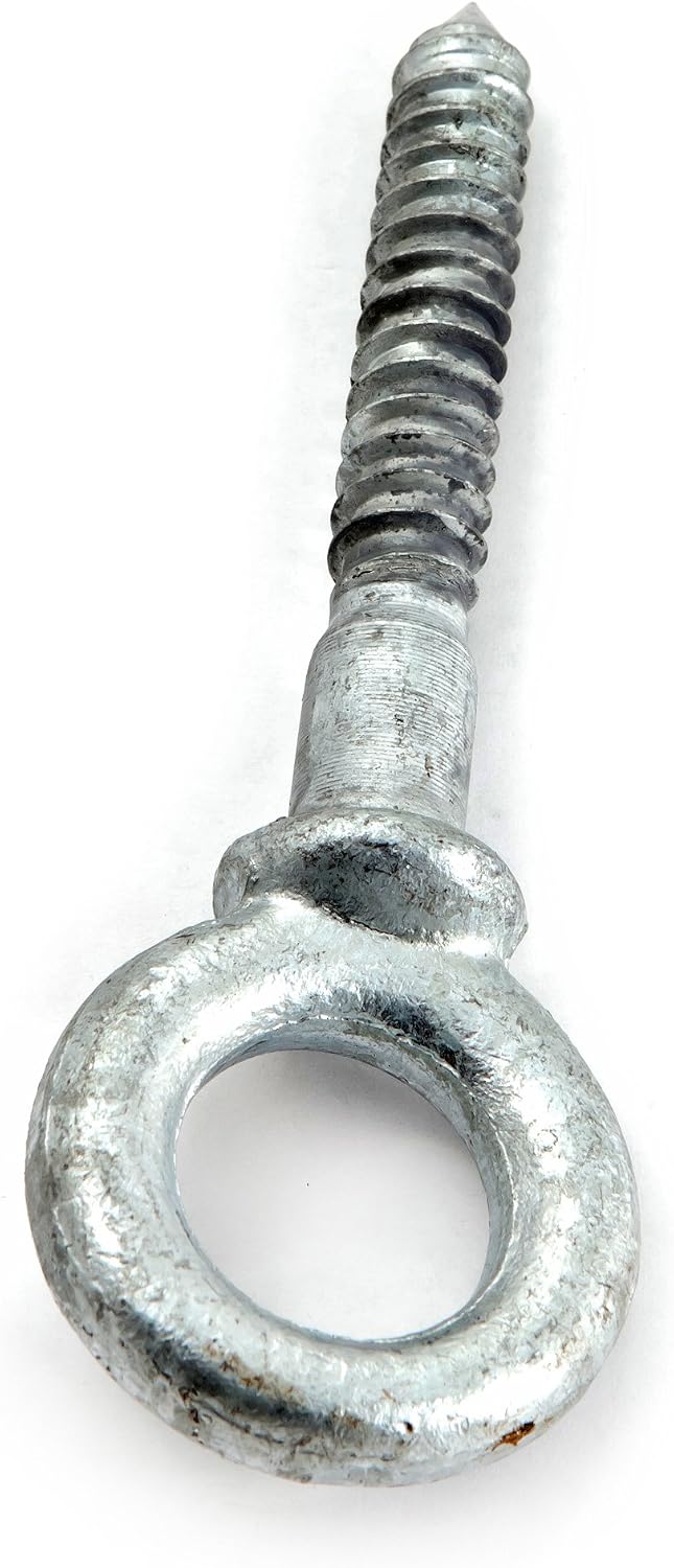 Forney 61369 Screw Eye Bolt Shoulder, Hot Dipped Galvanized, 1/2-Inch-by-3-1/4-Inch Overall Length
