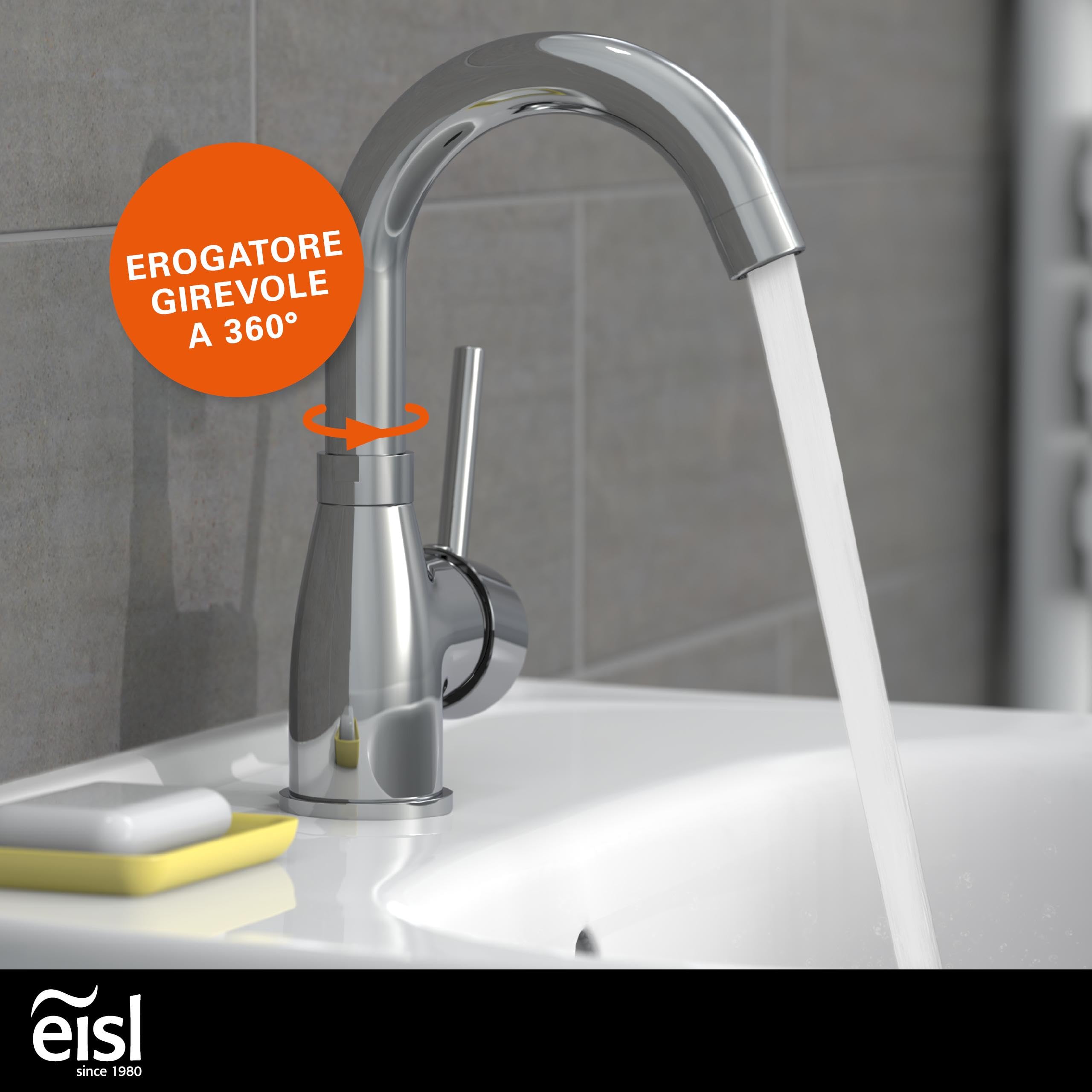 EISL NI075FUTCR Rubinetto del Bagno Futura, Cromo