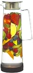 GROSCHE Bali Hand-Made Infuseur d'eau en verre & Pitcher d'eau avec filtre en acier inoxydable, 1500 ml
