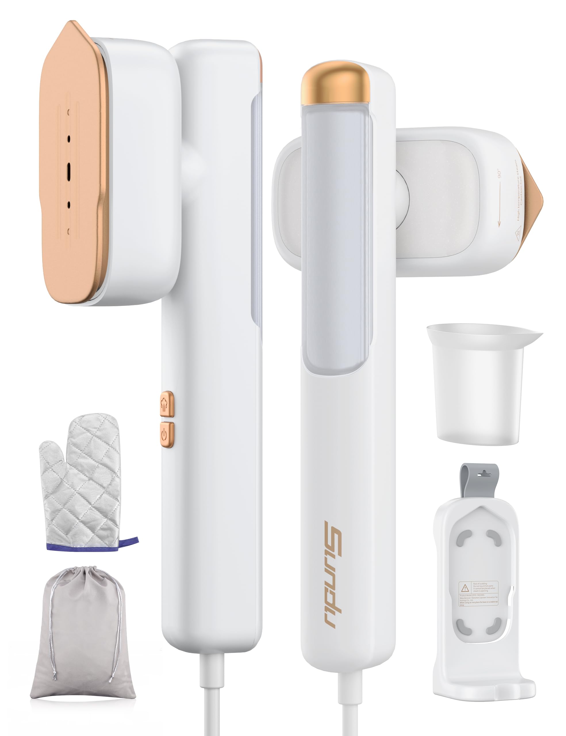 Steamer Iron for Clothes, Portable 2 In 1 Travel Handheld Garment Steamer, Steam Iron for Travel and Home