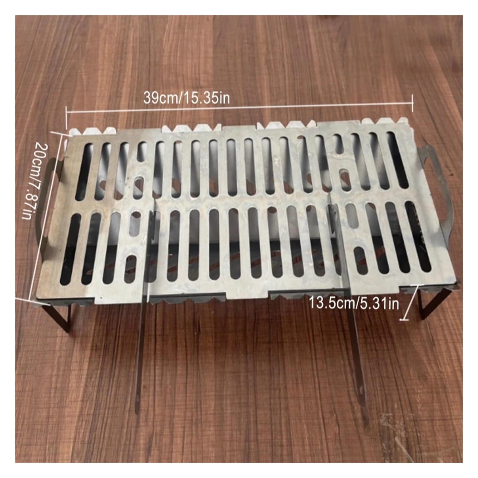 Parrilla De Barbacoa De Carbón Plegable, Herramienta Portátil for Acampar De Acero Inoxidable