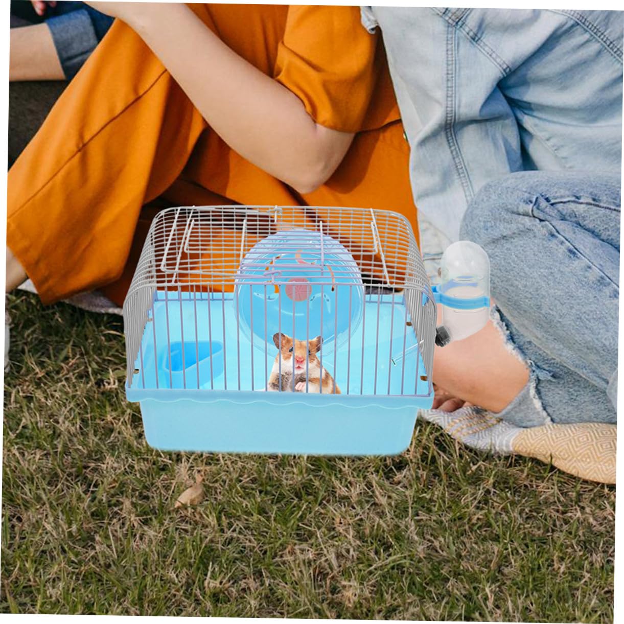 Supvox 2stücke Tragbare Hamstertransportbox für Reisen mit Wasserflasche und Aktivitätsbereich Robuste Konstruktion und Einfache Reinigung